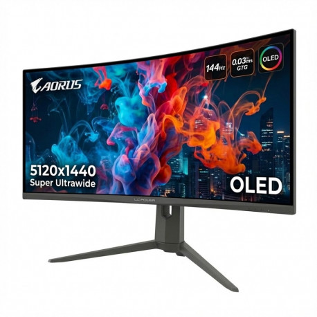 "124,46cm/49"" (5120x1440) LC-Power LC-M49QCO 32:9 Curved QD-OLED 0,03ms 144Hz 2xHDMI DisplayPort US