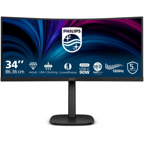 "PHILIPS 34B2U3600C/00 86.36cm 34Zoll Curved Monitor 3440x1440 HDMI DP USB"