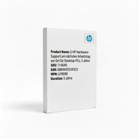 "G HP Hardware-Support am nächsten Arbeitstag vor Ort für Desktop-PCs, 5 Jahre"