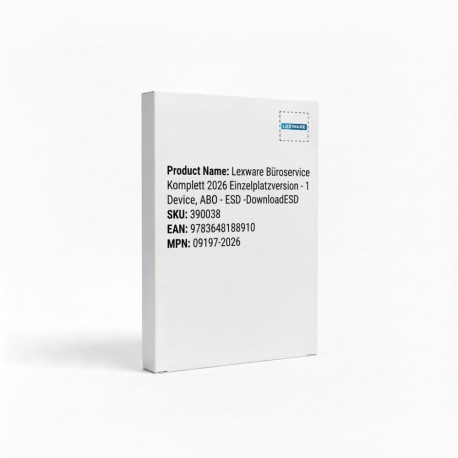 "Lexware Büroservice Komplett 2026 Einzelplatzversion - 1 Device, ABO - ESD -Download"