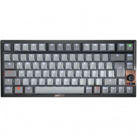 "Cherry Keyboard Wireless MX 2A silent red LT DE SChwarz"