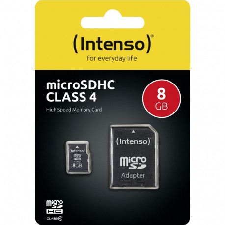 "CARD 8GB Intenso MicroSDHC 21MB/s +Adapter"