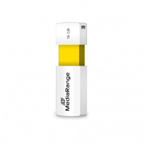 "STICK MediaRange USB-Stick 16GB USB 2.0 Slider yellow"