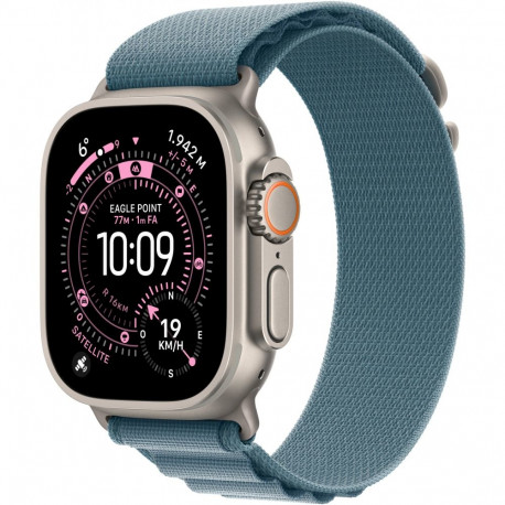 "Apple Watch Ultra 3 Titanium Cellular 49mm Natur (Alpine Loop hellblau) Small"