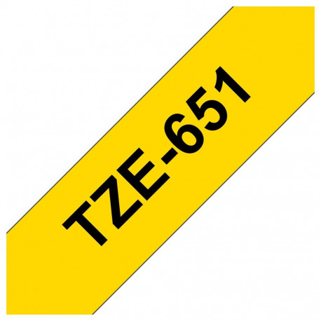 "Brother 24mm gelb/schwarz TZE651"