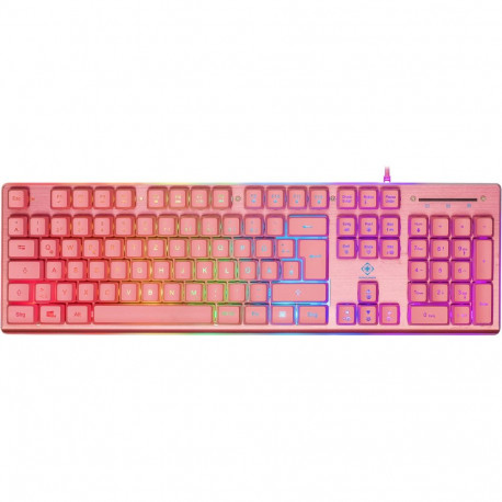 "Deltaco Gaming Tastatur USB, RGB pink"