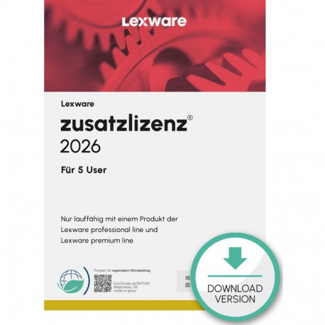 "Lexware Zusatzlizenzen 2026 für 5 User - ABO - ESD-DownloadESD"