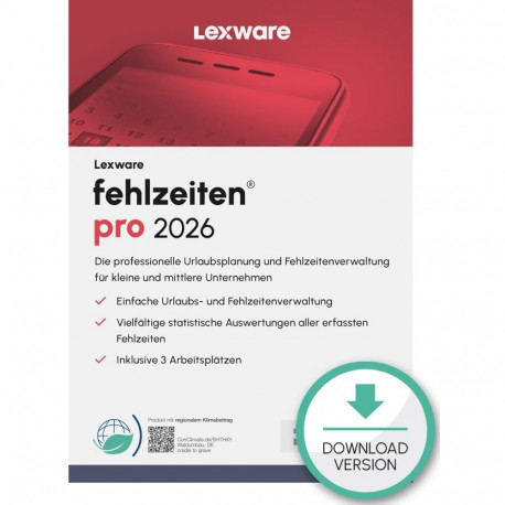 "Lexware Fehlzeiten Pro 2026 - 1 Device, 1 Year - ESD-DownloadESD"
