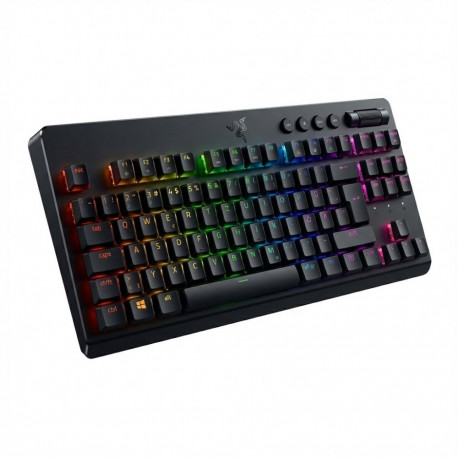 Razer BlackWidow V4 madalprofiiliga tenkeyless HyperSpeed oranžide lülititega saksa paigutus