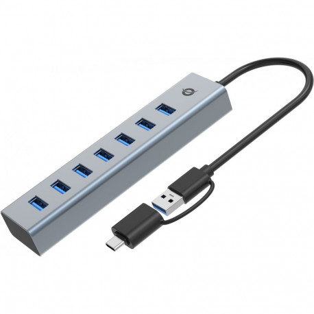 "CONCEPTRONIC 7-Port Hub USB-A3.0/-C Adap.->7xA3.0 o.Netz. gr"