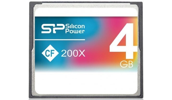 Silicon Power mälukaart CF 4GB 200x