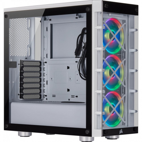 "CORSAIR Midi Crystal 465X Tempered Glass Smart Case (W)"
