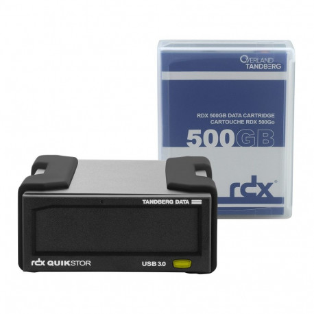 "Tandberg RDX External Drive Kit 500GB Cartridge + QuikStor USB3+ 8863-RDX"