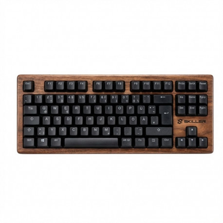 "SKILLER SGK50 S4 Gen2 Wood PBT(holz/schwarz, IT-Layout, Gateron G Pro 3.0 Yellow)"