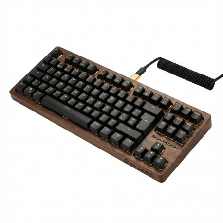 "SKILLER SGK50 S3 Wood PBT(holz/schwarz, ES-Layout, Gateron G Pro 3.0 Yellow)"