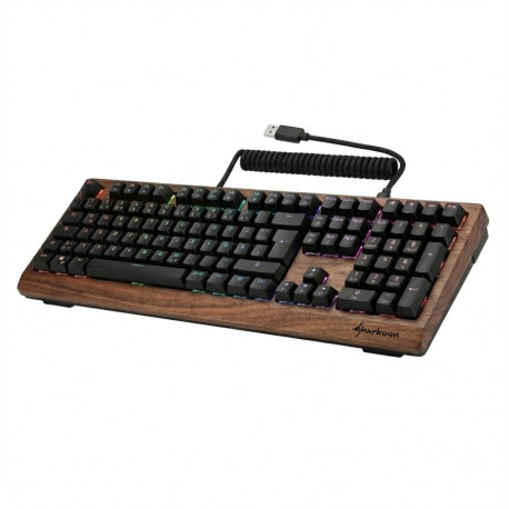 "SKILLER SGK50 S2 Wood PBT(holz/schwarz, ES-Layout, Gateron G Pro 3.0 Yellow)"