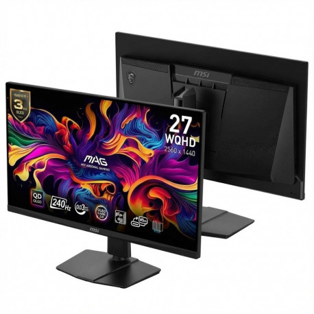 MSI MAG 271QPXDE QD-OLED E2 (67.3 cm (26.5-tolline), must, WQHD, Adaptive-Sync, USB-C, 240 Hz paneel