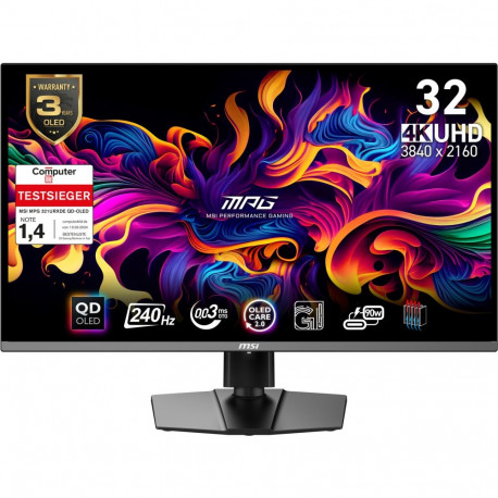 "MSI MPG 321URXDE QD-OLED (80 cm (31.5 Zoll), schwarz, UltraHD/4K, QD-OLED, Adaptive-Sync, USB-C, 24