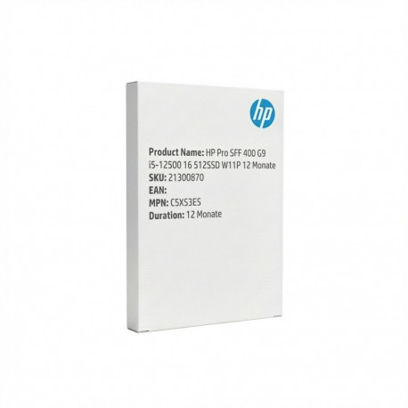 "HP Pro SFF 400 G9 i5-12500 16 512SSD W11P 12 Monate"