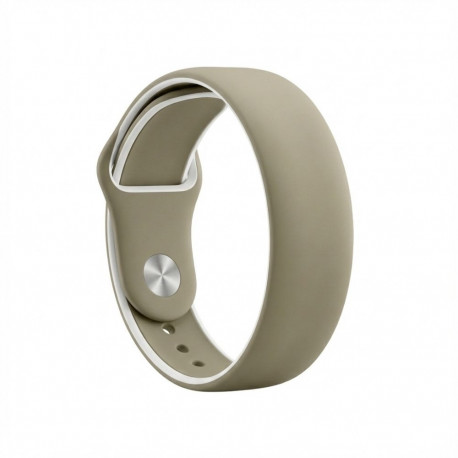 "Premium Pro Armband für Apple Watch, Khaki/Weiß, 40mm, 41mm, 38mm, 42mm (Series 10), GA-MAG-BNDA-P+