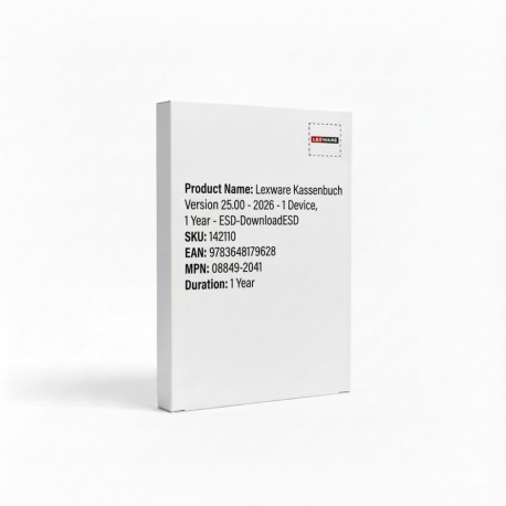 "Lexware Kassenbuch Version 25.00 - 2026 - 1 Device, 1 Year - ESD-DownloadESD"