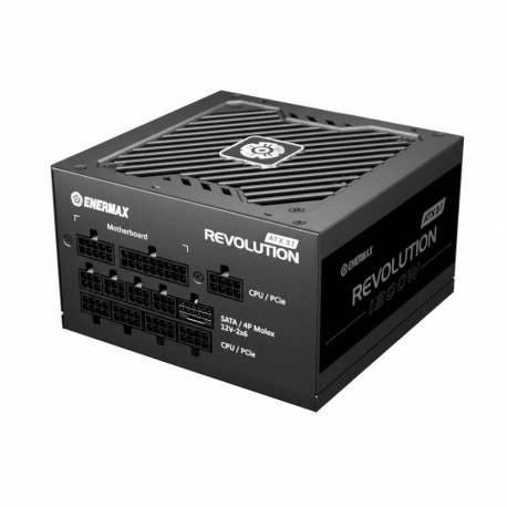 "1200W Enermax Power Supply Revolution3 80+ Gold Black ATX3.1"