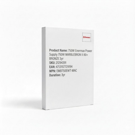 Enermax MARBLEBRON II 750W 80+ BRONZE 3yr toiteplokk