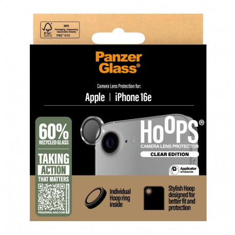"PanzerGlass Hoops Camera Protector. clear iPhone 16e"