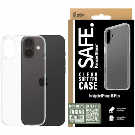 "SAFE TPU Case Clear iPhone 16 Plus"