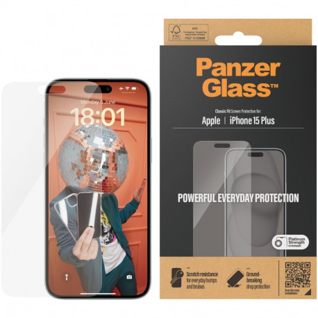 "PanzerGlass Screen Protector iPhone 15 Plus. Classic Fit"