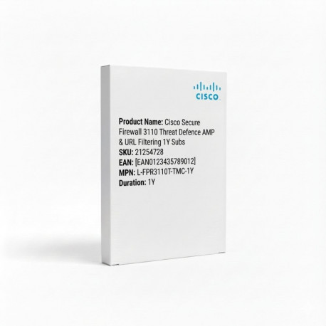 "Cisco Secure Firewall 3110 Threat Defence AMP & URL Filtering 1Y Subs"