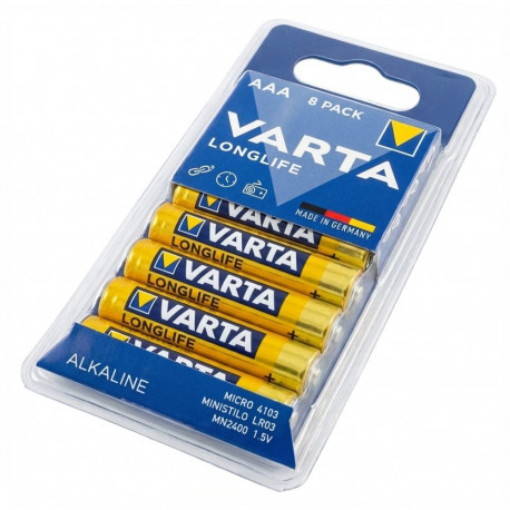 "Batterie AAA (LR03) 1.5V *Varta* Longlife - 8-Pack"