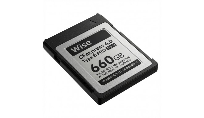 "Wise CFexpress 4.0 Type B PRO 660GB MK-II WI-CFX4-B660PM2"