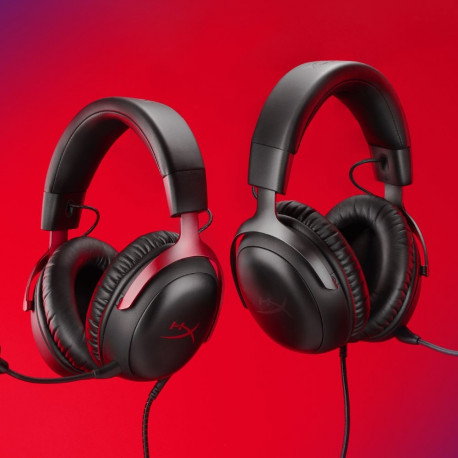 "HP HyperX Cloud III Gaming Headset/7.1 Sound/DTS Headphone:X/Spatial Sound/Over-Ear - schwarz/rot"