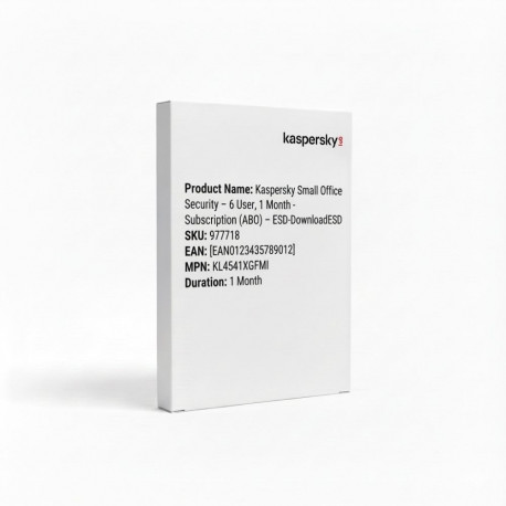 "Kaspersky Small Office Security – 6 User, 1 Month - Subscription (ABO) – ESD-DownloadESD"