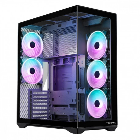PC case Volcano Space XL ARGB Full Tower 5 fans, black