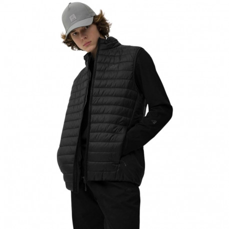 Kamizelka męska pikowana 4F głęboka czerń 4FSS23TDJAM082 20S M