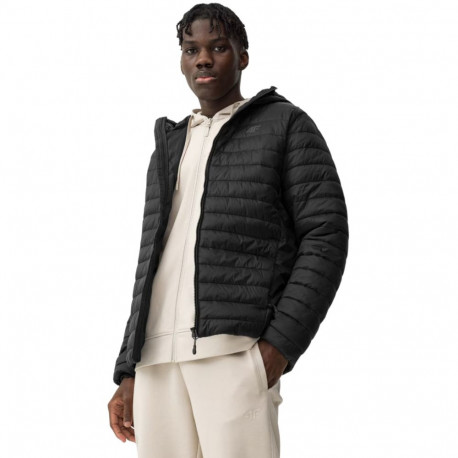 Kurtka męska pikowana 4F głęboka czerń 4FSS23TDJAM085 20S 2XL