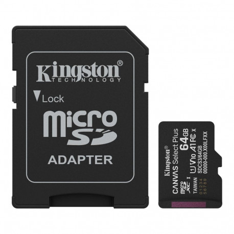 Kingston Canvas Select Plus 64GB Microsd 100MB/s memory card