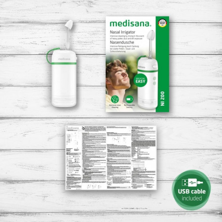 Health & Personal Care - Medisana NI 200 Nasal Irrigator 0.15L Tank USB C Charging