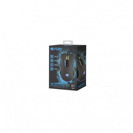 Gaming Mouse - FURY Scrapper 6400 DPI Optical USB Ambidextrous