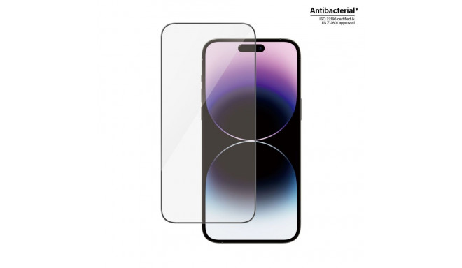 PanzerGlass kaitseklaas, iPhone 14 Pro Max, must raam