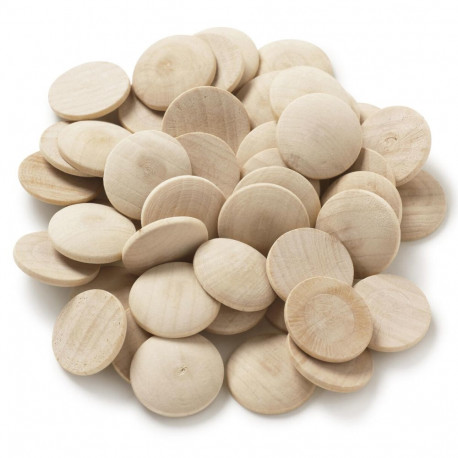 Puust nupud, D 25 mm, 100 tk