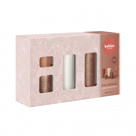 Bolsius Cozy Hideaway Gift Set Apple Cinnamon