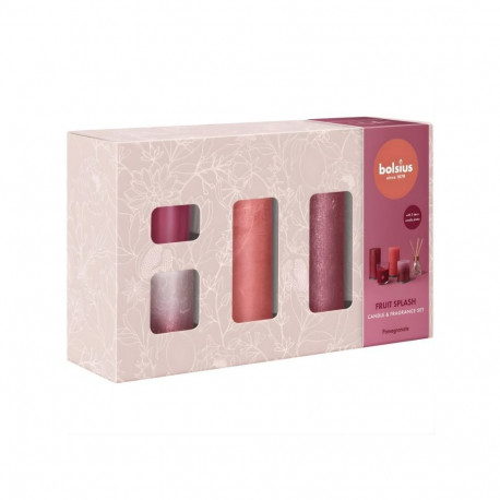 Bolsius Fruit Splash Gift Set Pomegranate