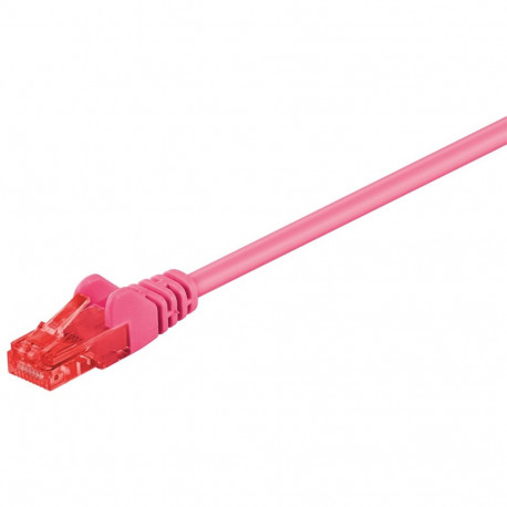 Goobay CAT 6 Patch Cable, U/UTP, magenta 0.5 m