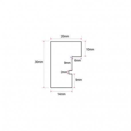 Focus Dahlia UV Glass Black 30x40/PP 20x30