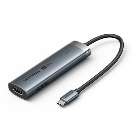 Vention 5-ühes USB-C jaotur 100W PD 5Gbps 4K@60Hz