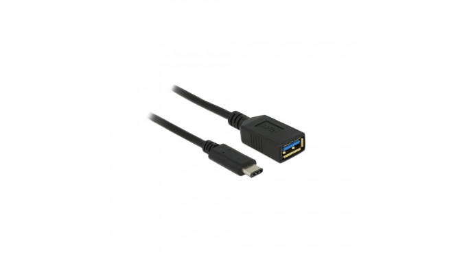 "DeLock USB-C > USB 3.1 (ST-BU) Adapter Schwarz"