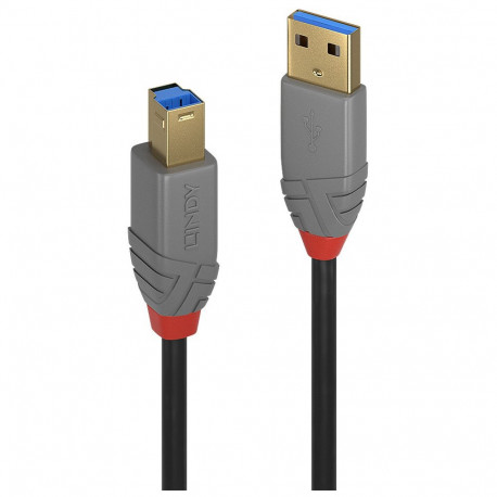 "LINDY 2m USB 3.0 Typ A an B Kabel Anthra Line 5Gbit/s"